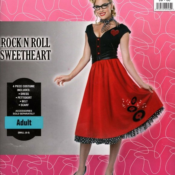 Costume Rock N Roll Sweetheart Adult S 6-8